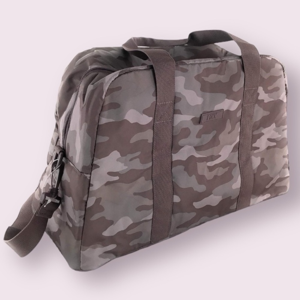 Victoria's Secret PINK Mocha Camo Print Duffle